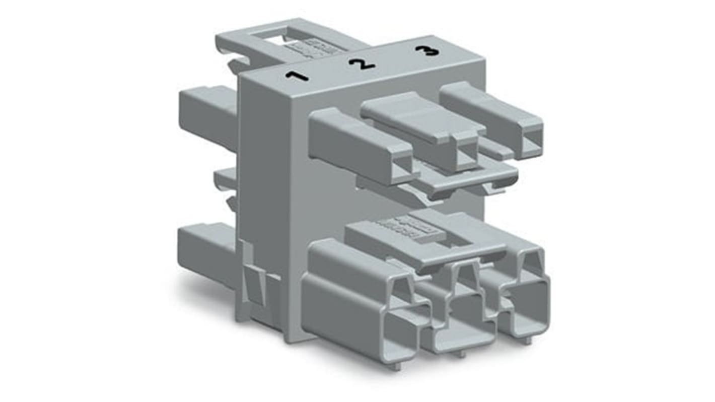 Connettore per illuminazione WAGO Femmina, Maschio, 3 poli, Montaggio su cavo