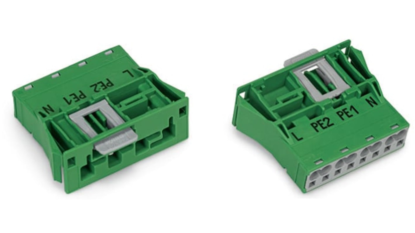 WAGO 770 Series Plug, 4-Pole, Snap-In, 25A, IP20