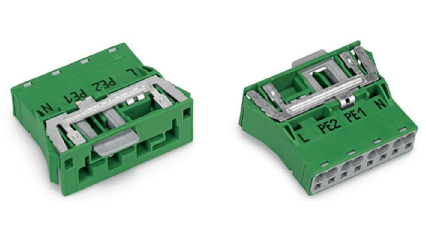 WAGO 770 Series Plug, 4-Pole, Snap-In, 32A, IP20