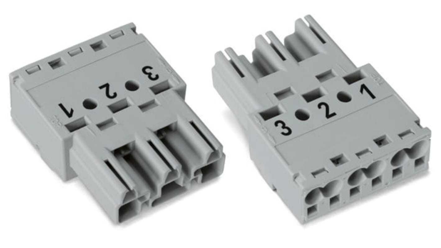 WAGO 770 Series Plug, 3-Pole, Cable Mount, 25A, IP20