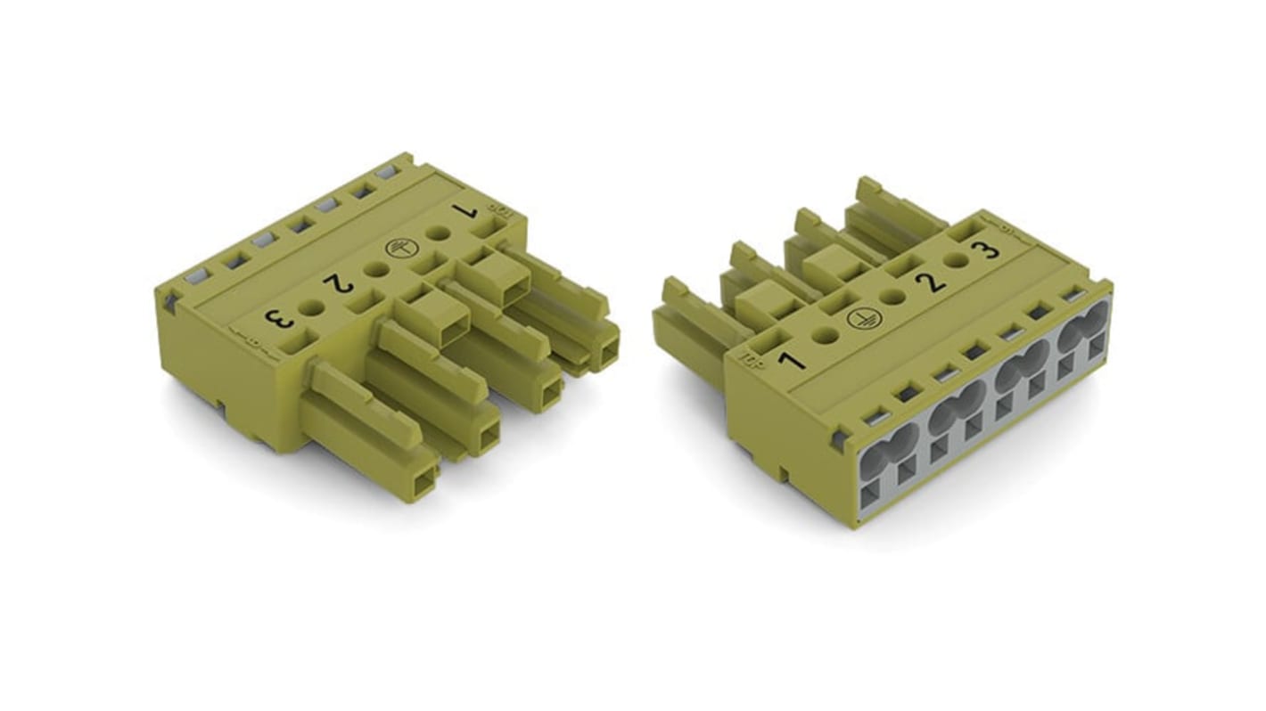 WAGO 770 Series Socket, 4-Pole, Female, Cable Mount, 25A, IP20