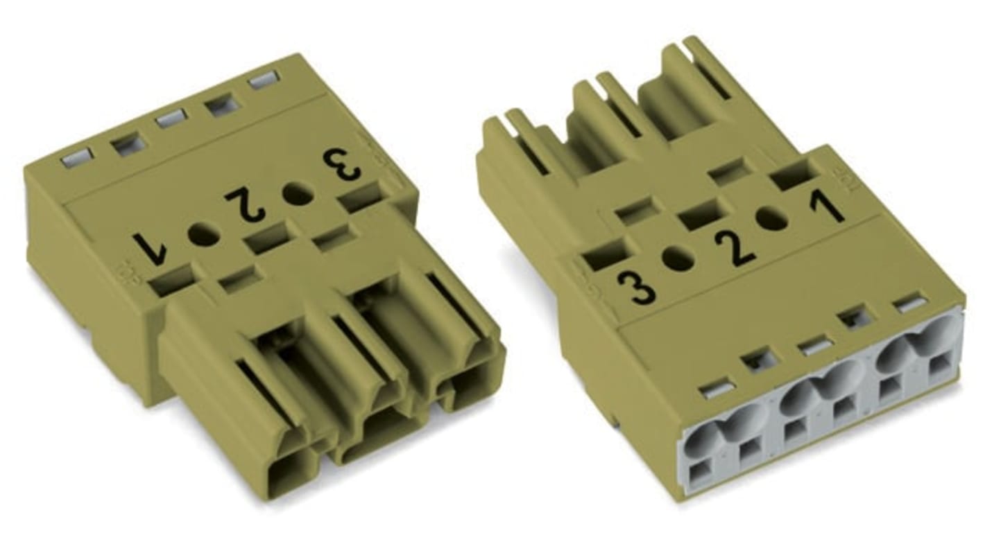 WAGO 770 Series Plug, 3-Pole, Cable Mount, 25A, IP20