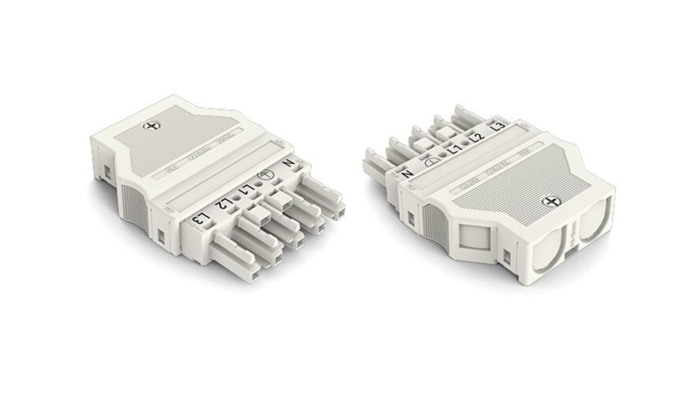WAGO 770 Series Socket, 5-Pole, Female, Cable Mount, 25A, IP20