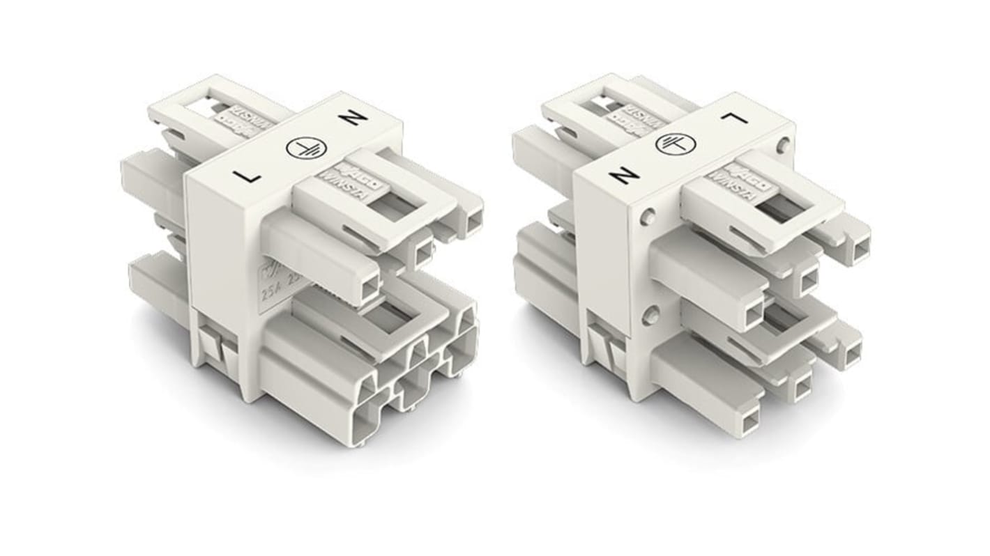 Connettore per illuminazione WAGO Femmina, Maschio, 3 poli, Montaggio su cavo
