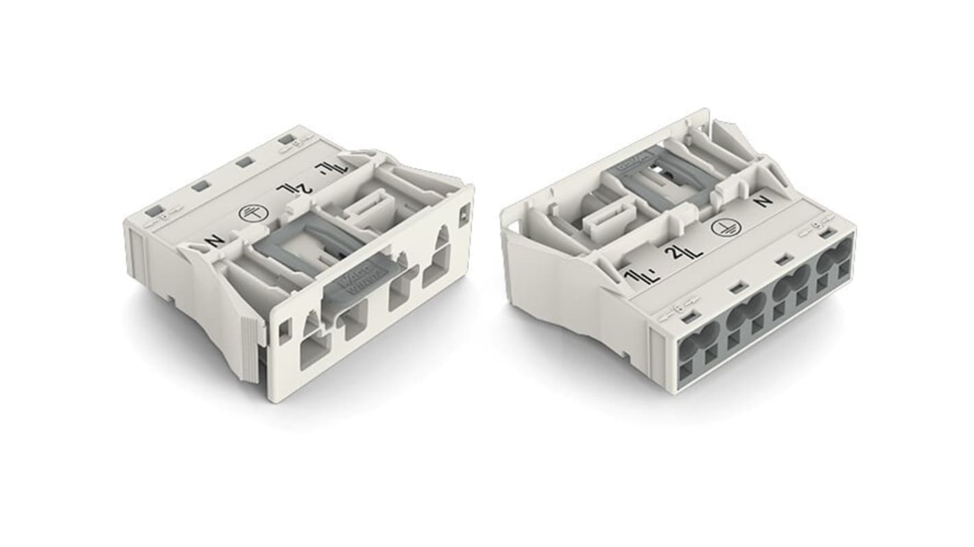 WAGO 770 Series Plug, 4-Pole, Snap-In, 25A, IP20