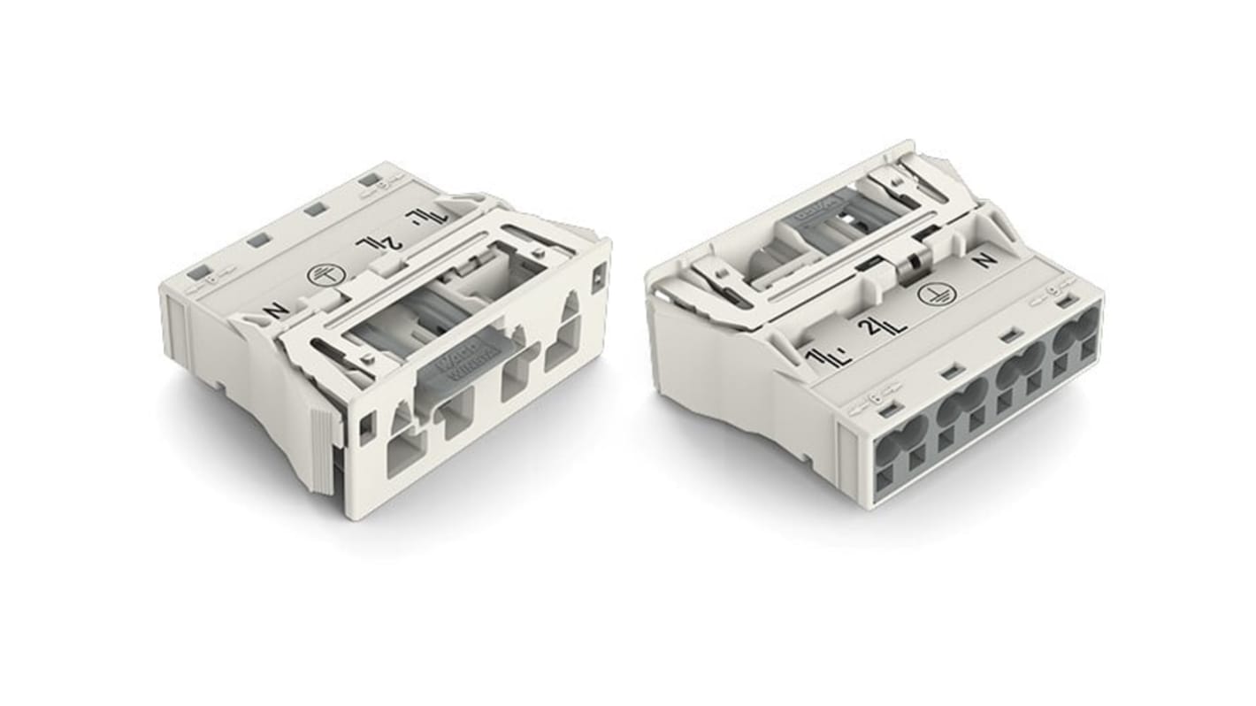 WAGO 770 Series Plug, 4-Pole, Snap-In, 25A, IP20
