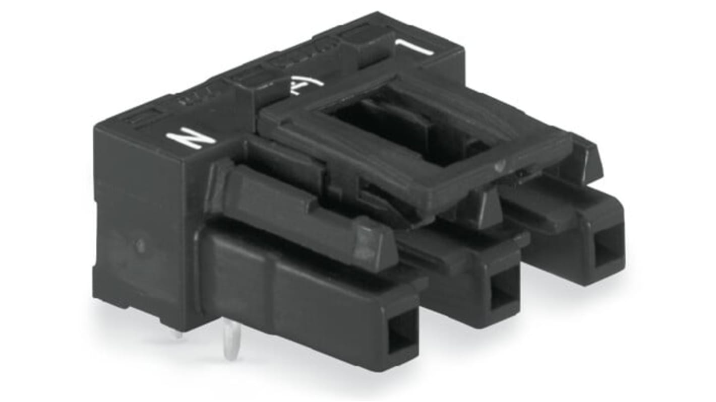 Gniazdo PCB 3 -pinowe raster: 10mm Gniazdo żeńskie Kątowy Montaż na płytce drukowanej