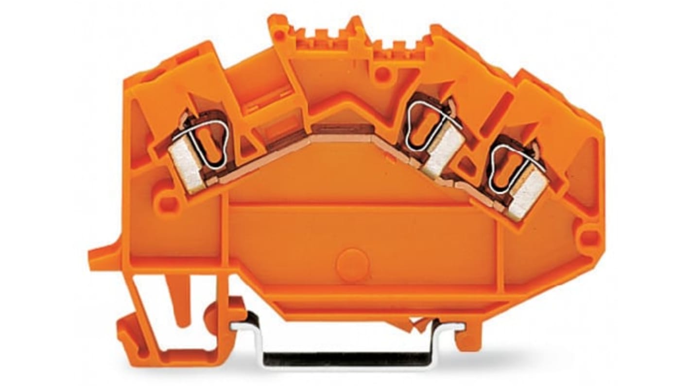 WAGO 780-654 780 Series Orange, 2.5mm², 1-Level, Cage Clamp Termination, CSA