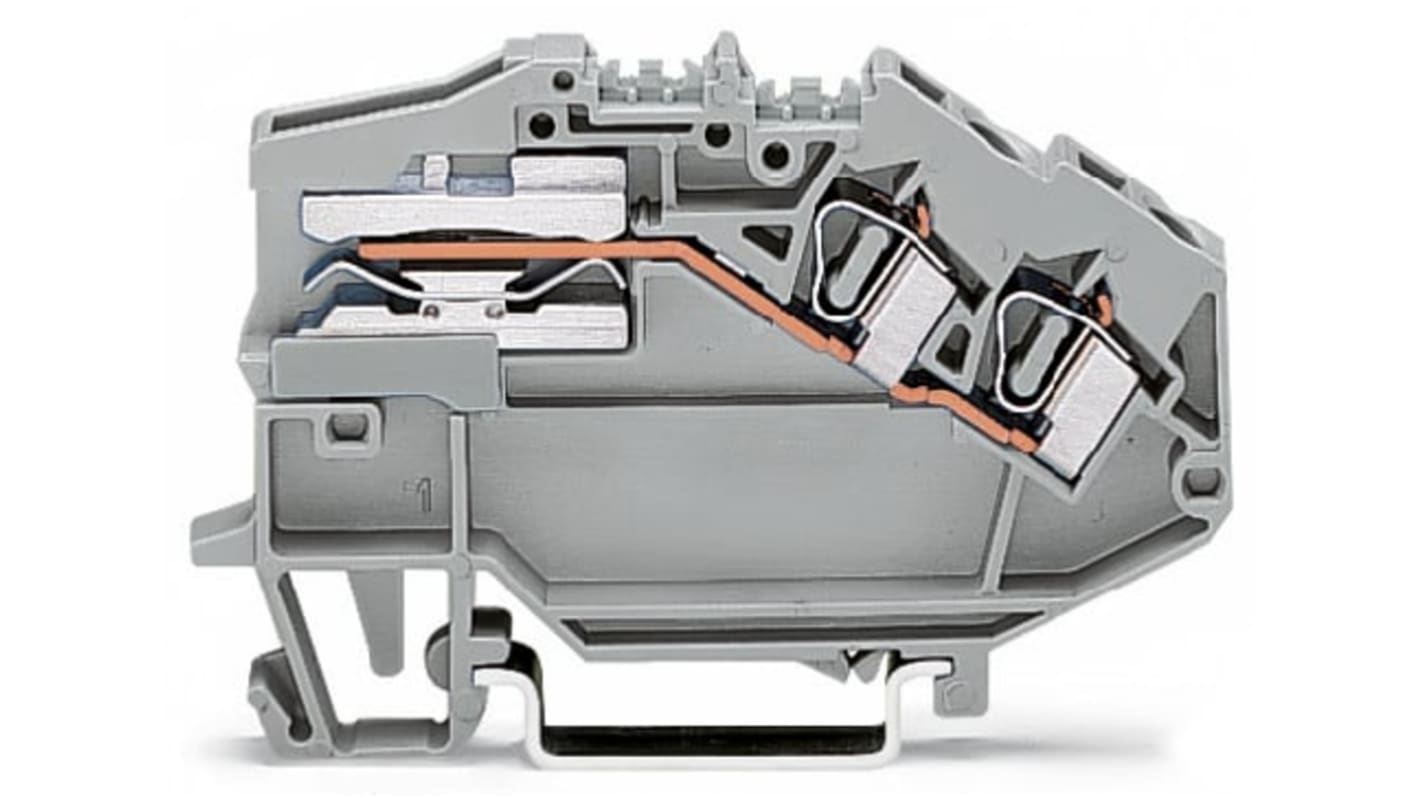 WAGO 781-653 781 Series Grey, 4mm², 1-Level, Cage Clamp Termination, CSA