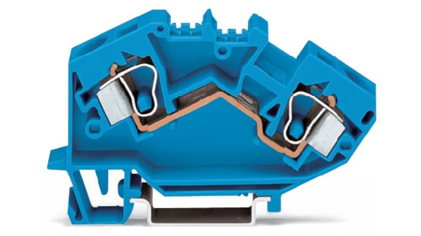 WAGO 784-604 784 Series Blue, 10mm², 1-Level, Cage Clamp Termination, CSA