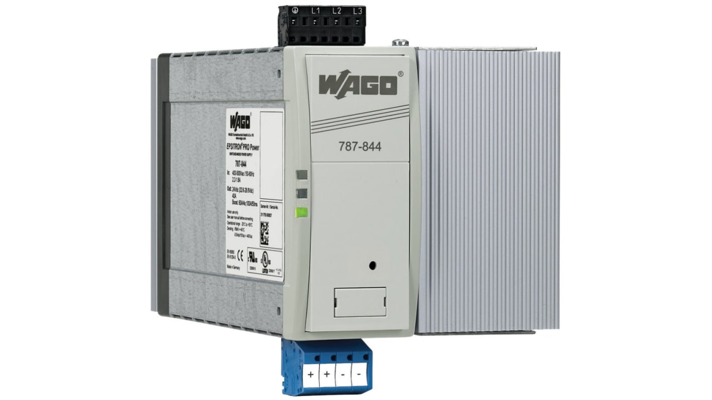 WAGO DIN-sín tápellátás, 3 kimenet, 24V dc, 40A, BE: 400V, 960W