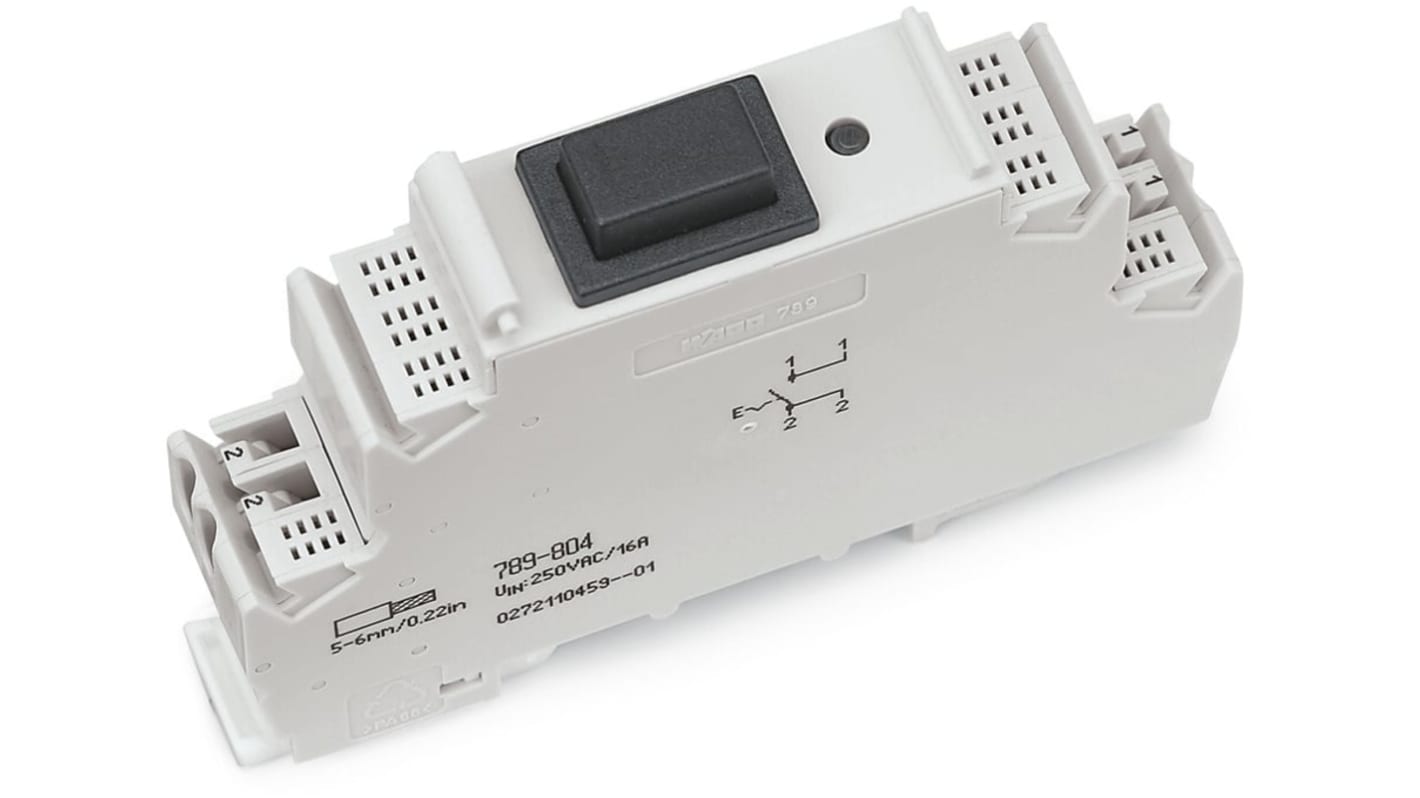 WAGO 断路器, 250 V分断, 16A, 250VAC