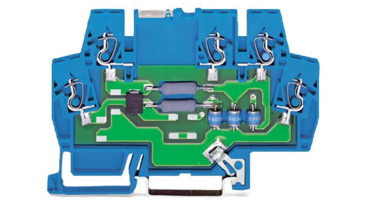 Unidad supresora de transitorios WAGO, Supresor de transitorios, 24 V dc, Carril DIN