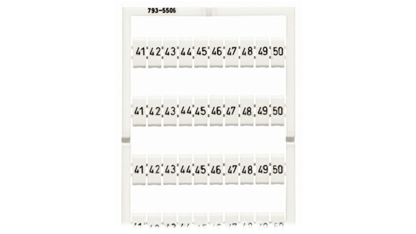 WAGO, 793 Marker Card for use with  for use with Terminal Blocks