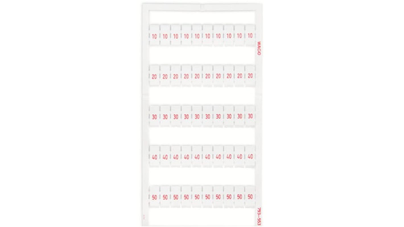 WAGO, 793 Marker Card for use with  for use with Terminal Blocks