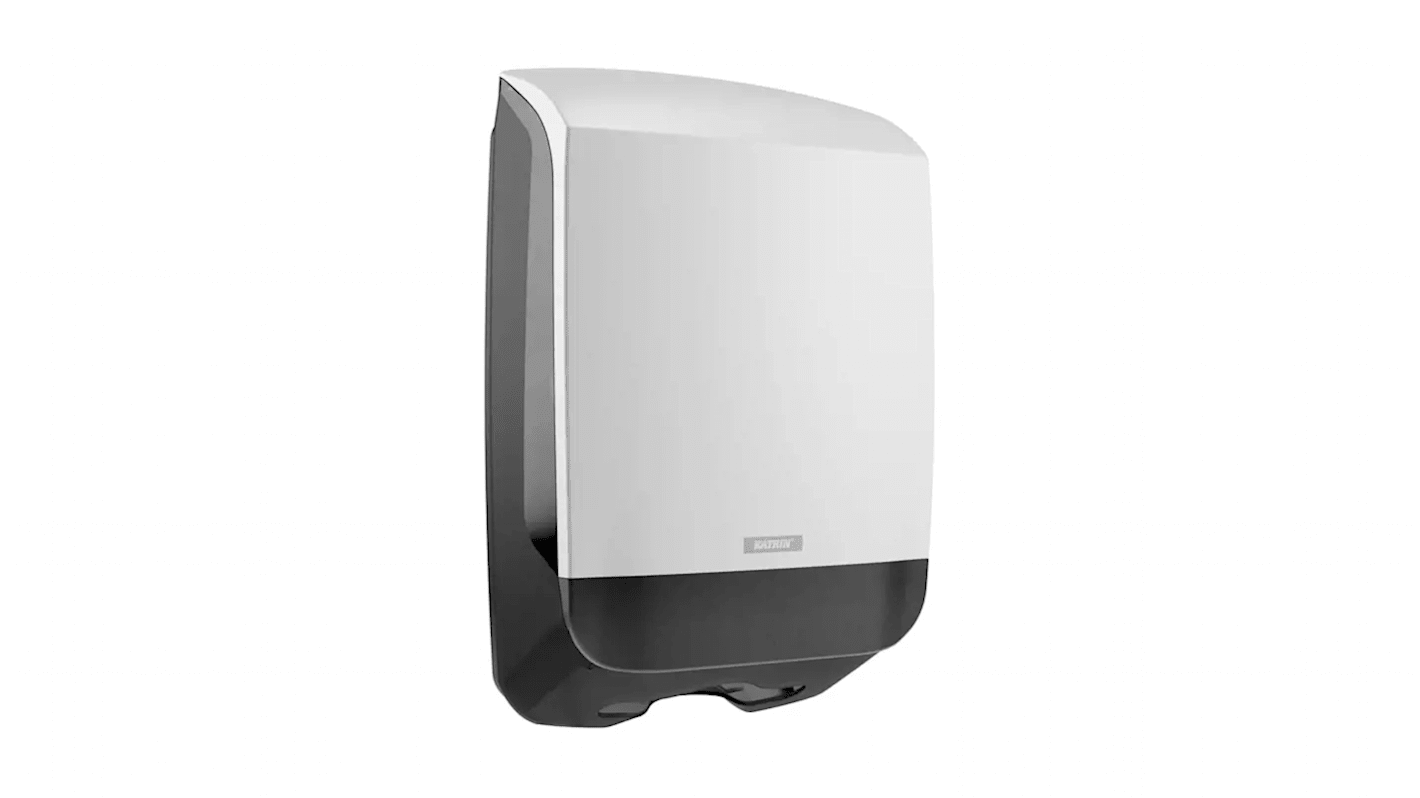 Dispenser asciugamano Katrin, in Plastica Bianco/Nero, Dispenser per asciugamani in rotolo Sì