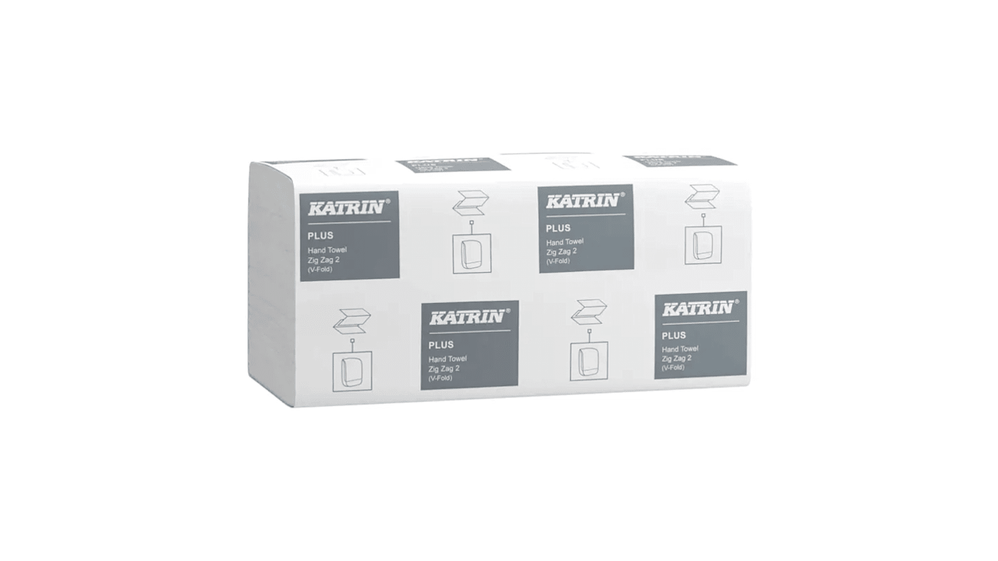Katrin Katrin Plus Interleaved White Paper Towel, 230 x 224mm, 2-Ply, 200 Sheets
