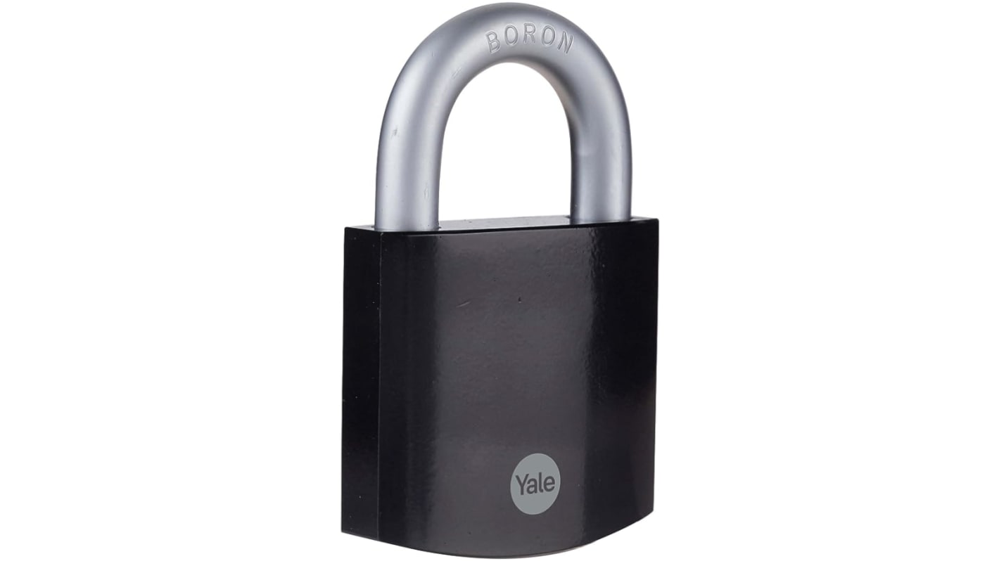 Yale Padlock Hardened Steel Steel Padlock, 9mm Shackle, 48mm Body