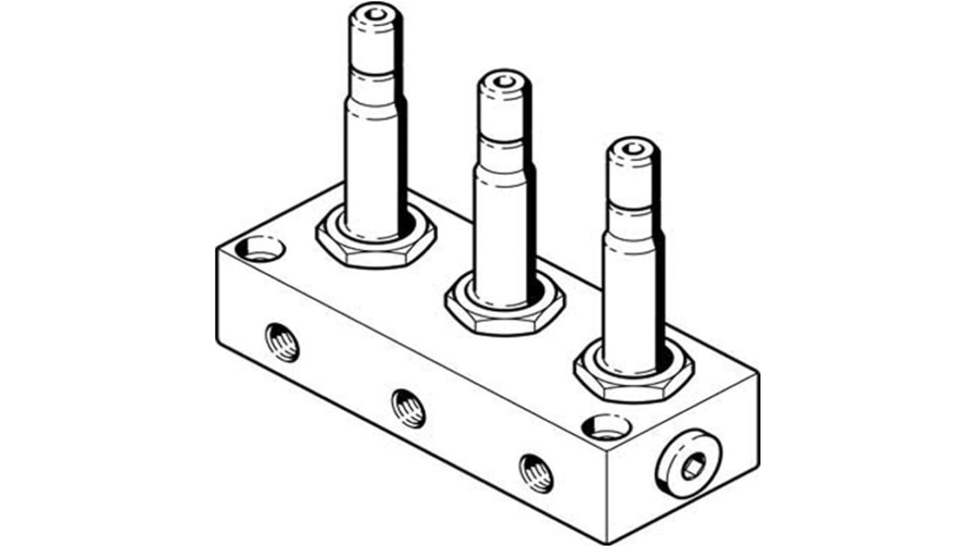 Festo 3x3/2 Way, Closed, Monostable Solenoid Valve - Electrical G 1/8 BMCH Series