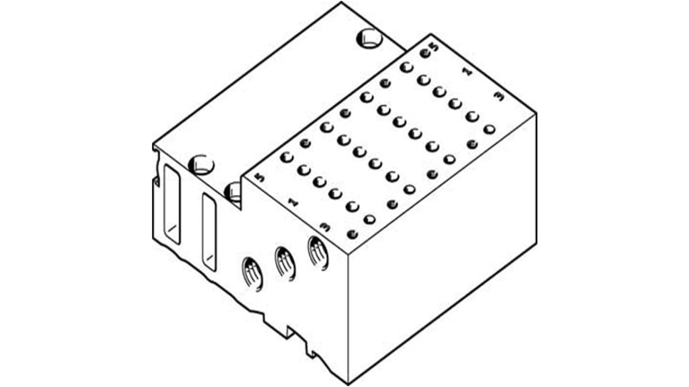 Festo MHP2 series 4 station M7 Manifold Block for use with Solenoid Valve MHP2, 525123