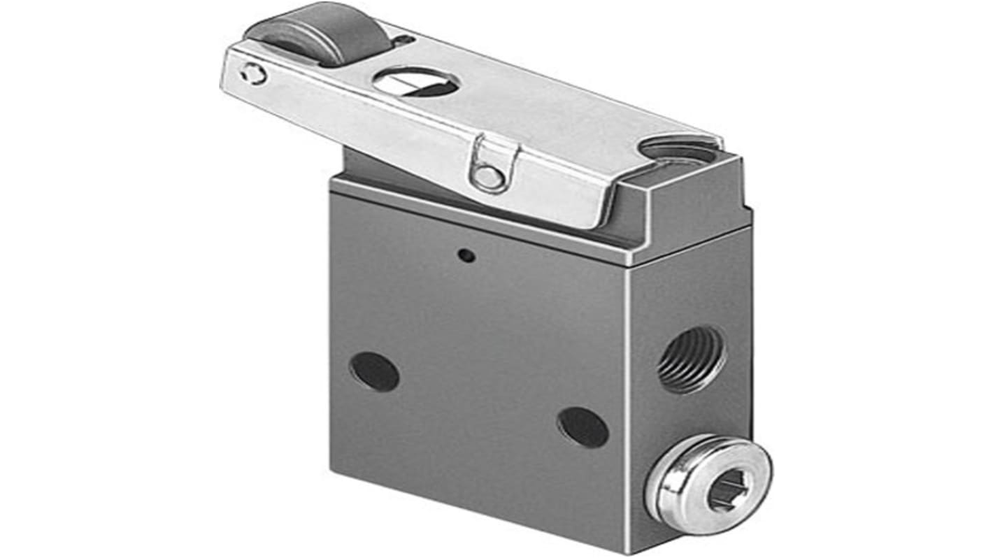 Vannes mécanique Festo ROS Levier à galet 3/2 Way Valve, Monostable, G 1/8, G 1/8