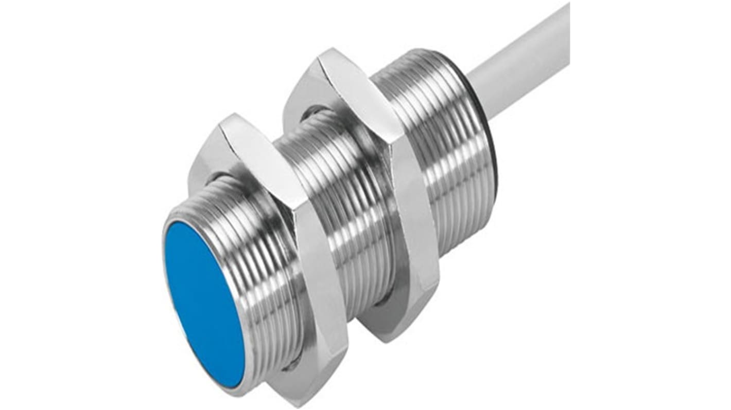 Sensor de proximidad Festo, M18 x 1, alcance 8 mm, salida PNP, 10 → 30 V dc, IP65, IP67