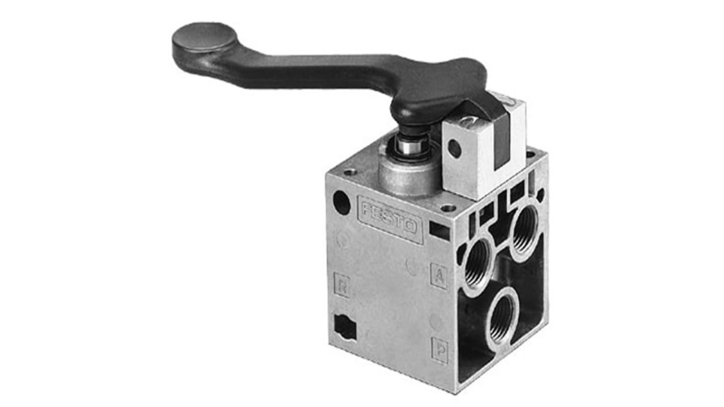 Festo Lever 5/2 Way Valve, Monostable Pneumatic Manual Control Valve TH Series, G 1/4, G 1/4, 8994