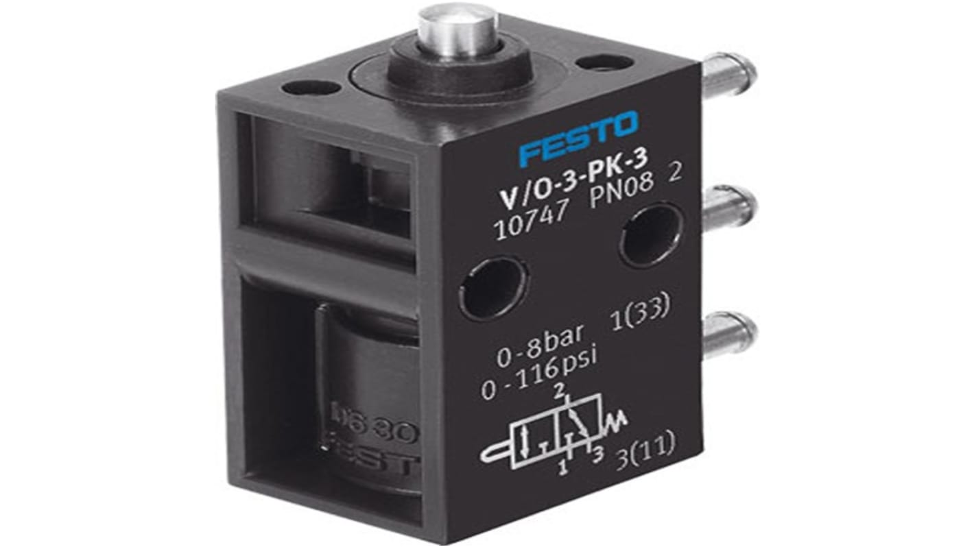 Válvula mecánica 3/2 Way Valve, Monostable Festo, Presión Máxima 8bar