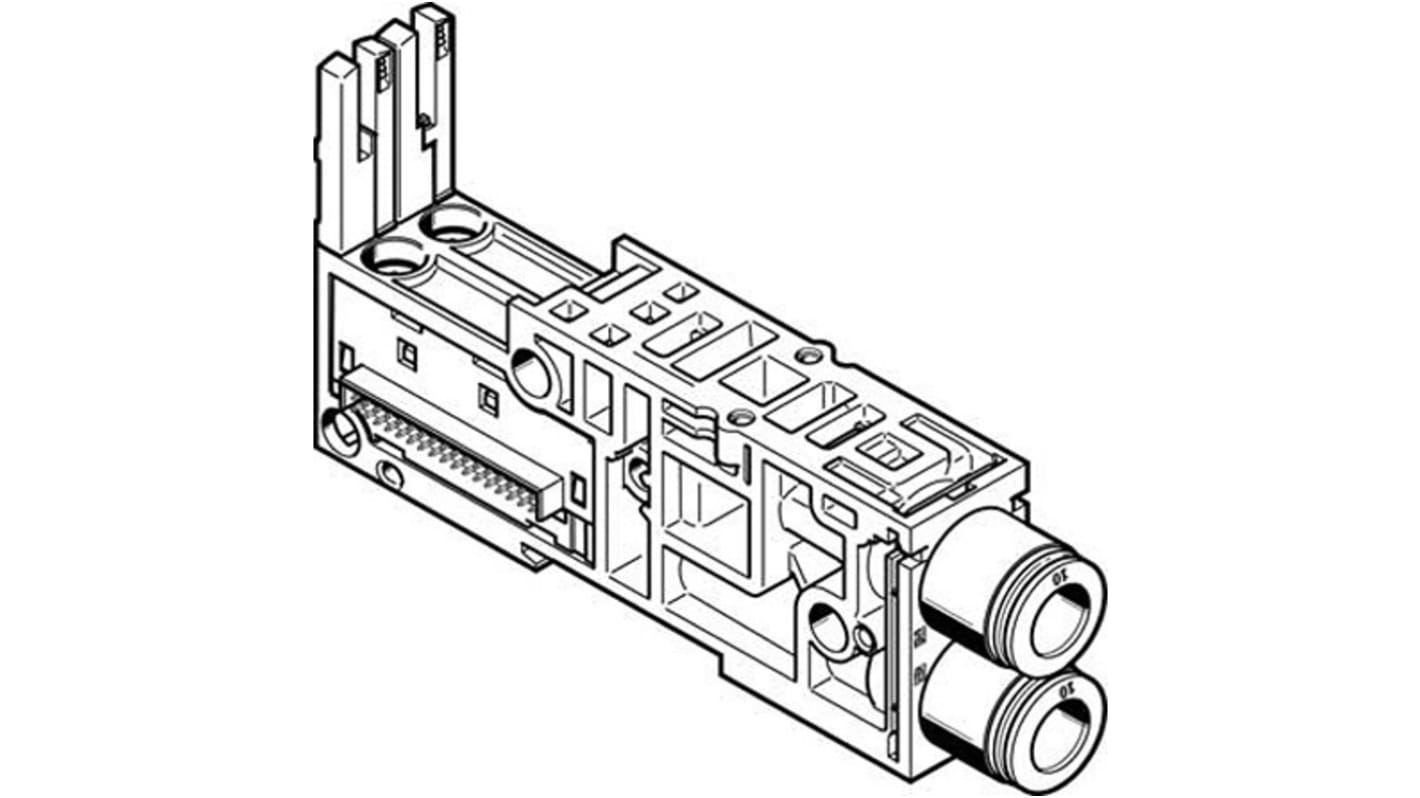 Festo VMPAL series 1 station Sub Base for use with Valve Terminals MPA-L