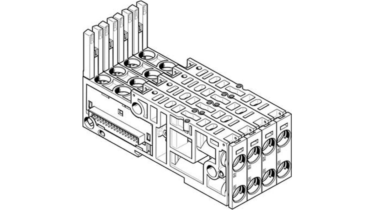 Festo VMPAL series 4 station Sub Base for use with Valve Terminals MPA-L