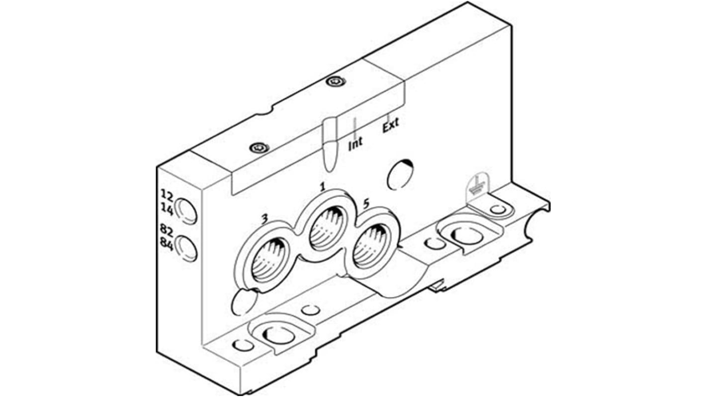 Festo VMPAL series G 1/4 End Plate for use with Valve Terminal MPA-L