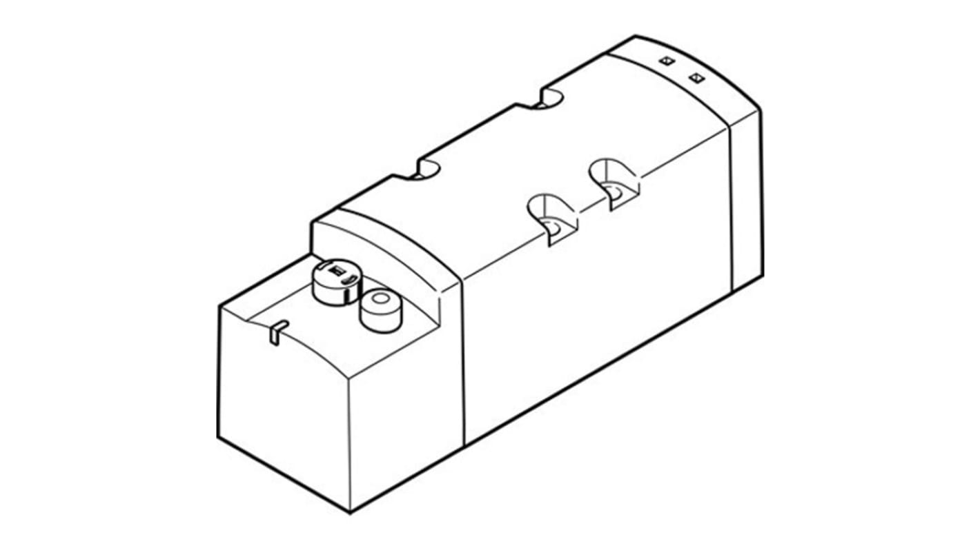 Válvula de solenoide Festo, Serie VSVA, Rosca G 1/2, Función 5/2, Monostable, Sistemas eléctricos