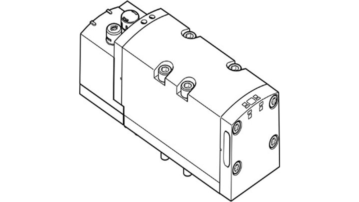 Festo 5/2 Way, Monostable Solenoid Valve - Electrical G 1/2 VSVA Series 24V dc, 8034987