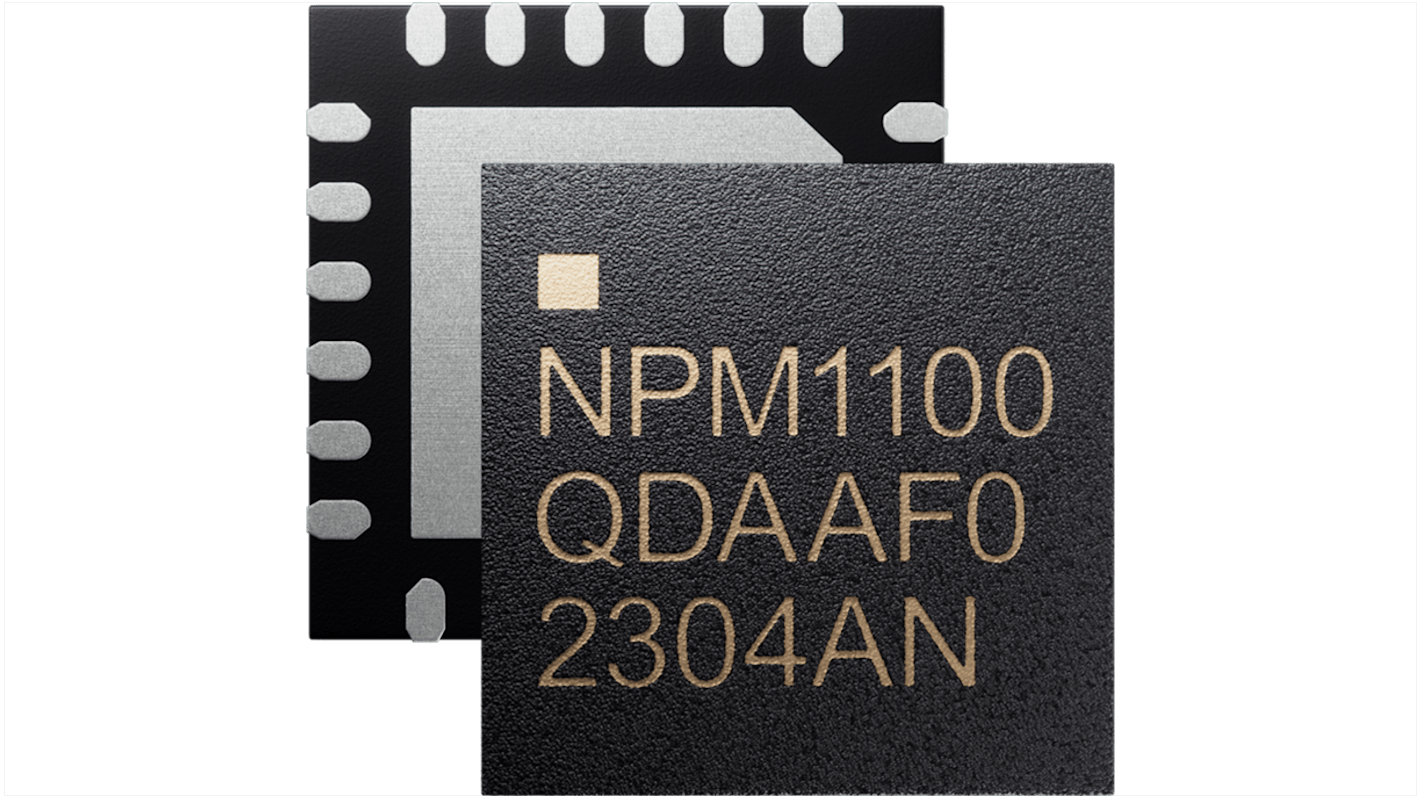 Nordic Semiconductor nPM1100-QDAA-R7, Li Ion Charger IC, 5 V, 660mA 24-Pin, QFN24