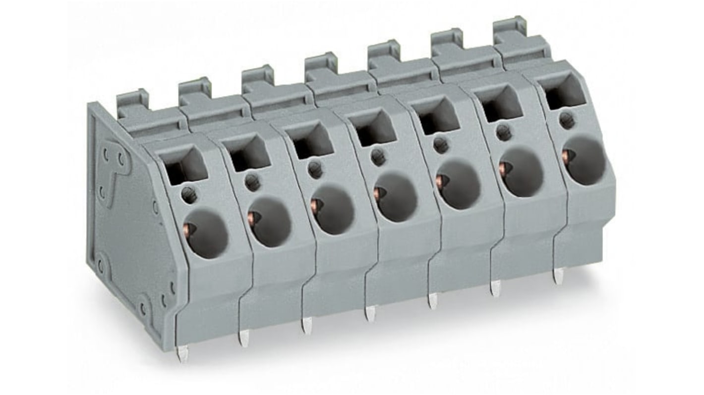 WAGO 745 Printklemme / Buchse, PCB, 6-polig / 1-reihig, Raster 10mm