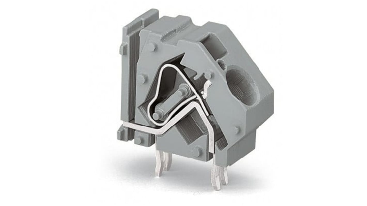 WAGO 745 Series PCB Terminal Block, 1-Contact, 15mm Pitch, PCB Mount, 1-Row, Cage Clamp Termination