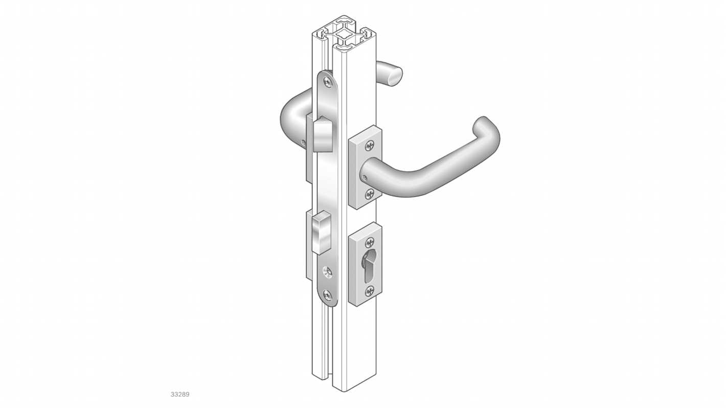 Cerradura de puerta Bosch Rexroth 3842553638 de Acero, para perfil de 40 x 40 mm