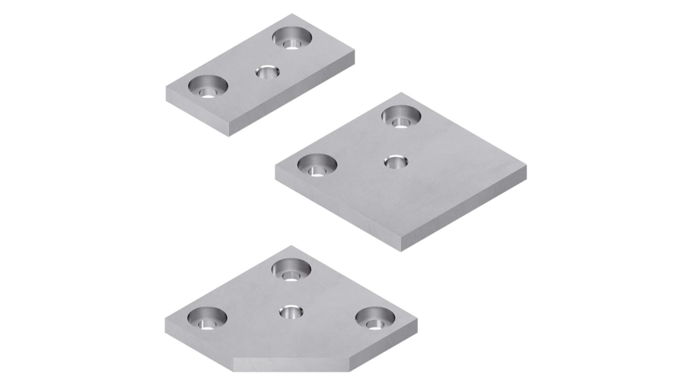 Bosch Rexroth Galvanised Steel Base Plate, 120 x 120mm