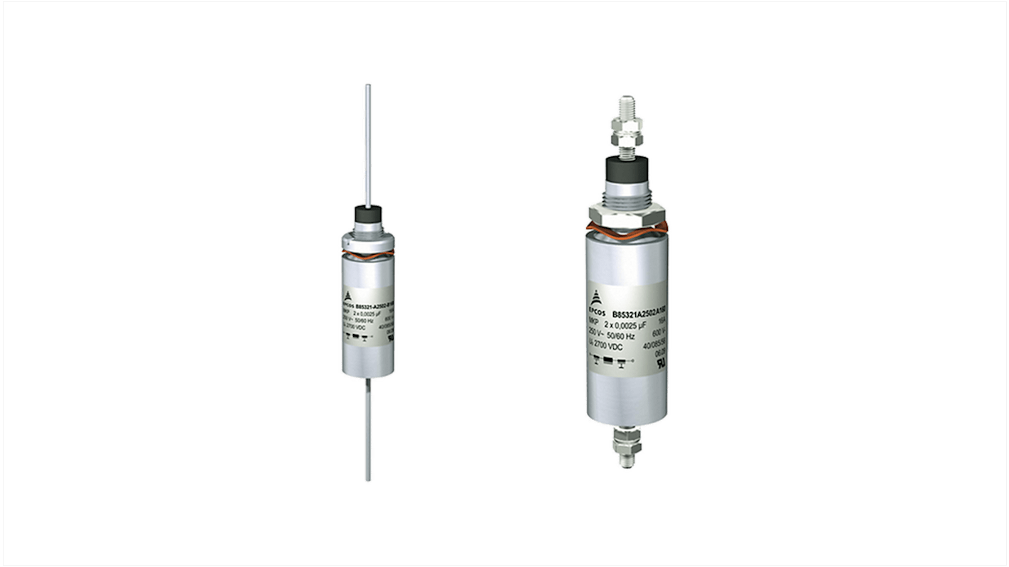 Filtro EMI EPCOS B85321, 2 x 0.0025μF, 250V ca, Su foro