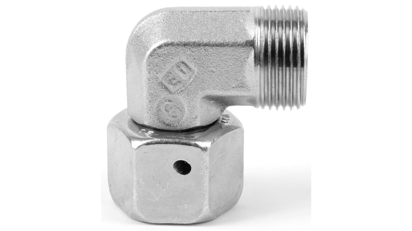 Racor hidráulico, Parker, EW16SOMD71, Connector A Cono macho de 24°, Connector B Cono macho de 24°