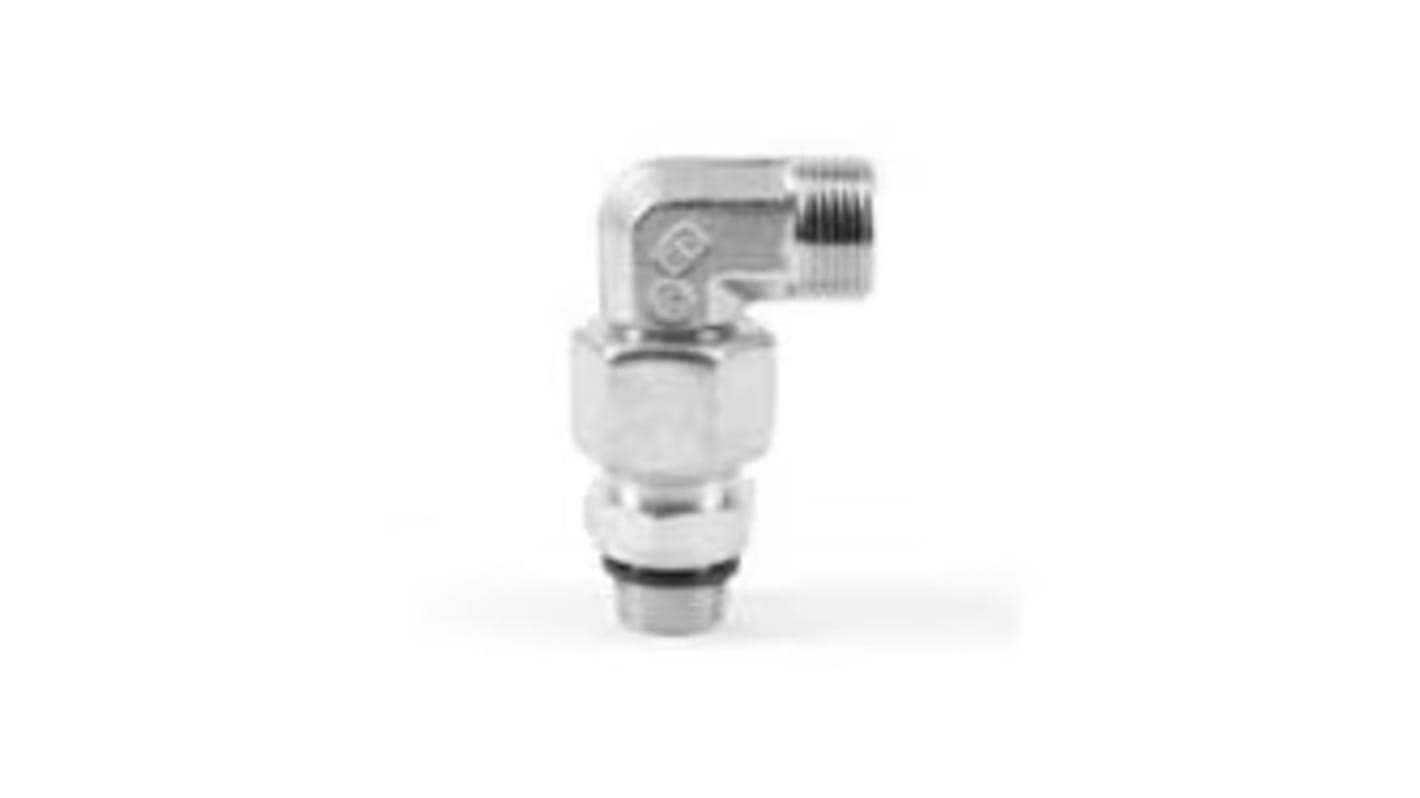 Racor hidráulico, Parker, EW18LREDOMDCF, Connector A Cono macho de 24°, Connector B Cono macho de 24°