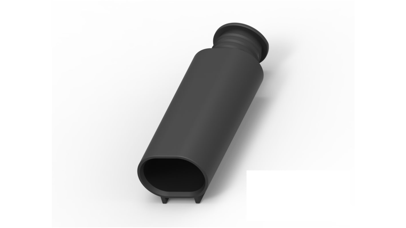 TE Connectivity, MQS Connector Housing Plug Black Cable Mount 2 Way, Wire Termination 1-967570-1