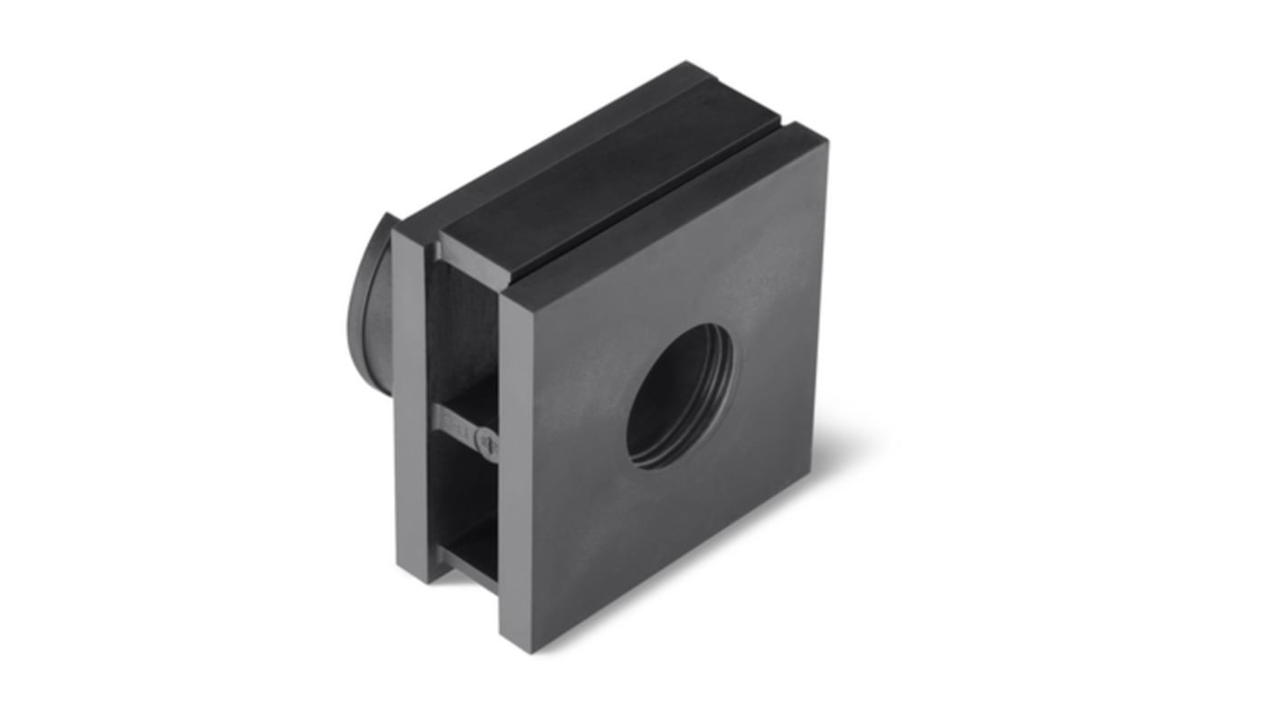 HellermannTyton グロメットサポート, 熱可塑性エラストマ, 20 x 42.2 x 42.2mm 440-00025 VP-L_17-18_INS-SGL-TPE-BK