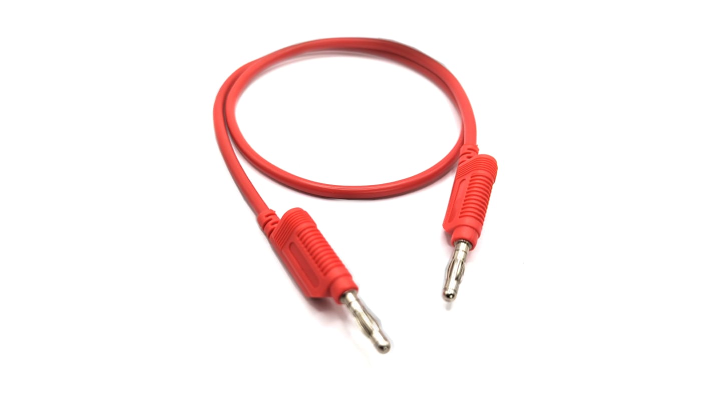 Mueller Electric Test Leads, 32A, 30V ac, Red, 2m Lead Length