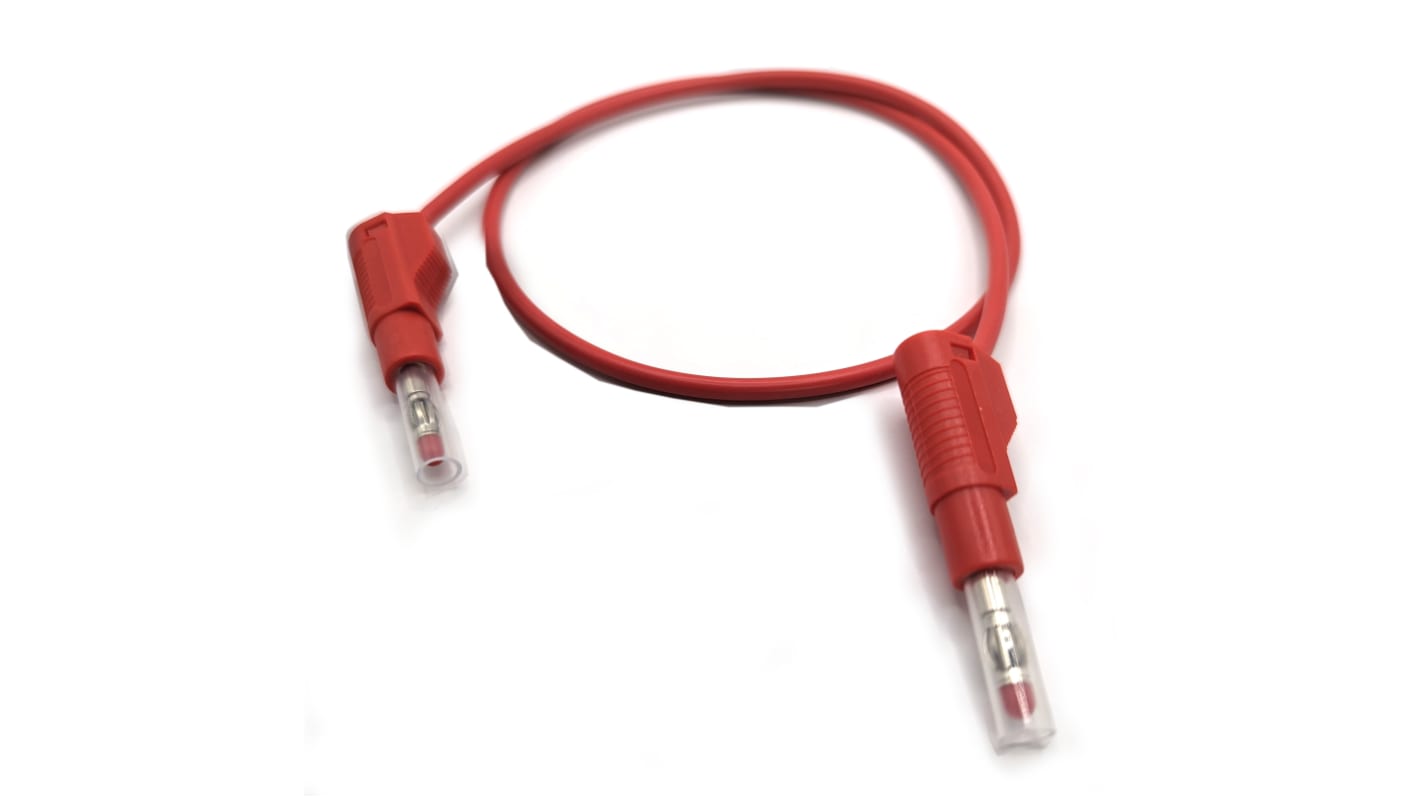 Mueller Electric Test Leads, 32A, CATII 600V, Red, 0.25m Lead Length