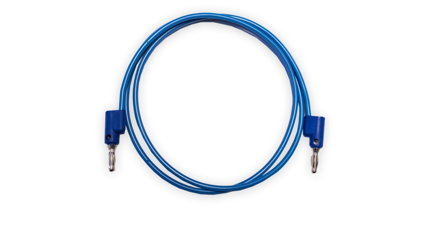 Mueller Electric Test Leads, 15A, 1kV, Blue, 12in Lead Length