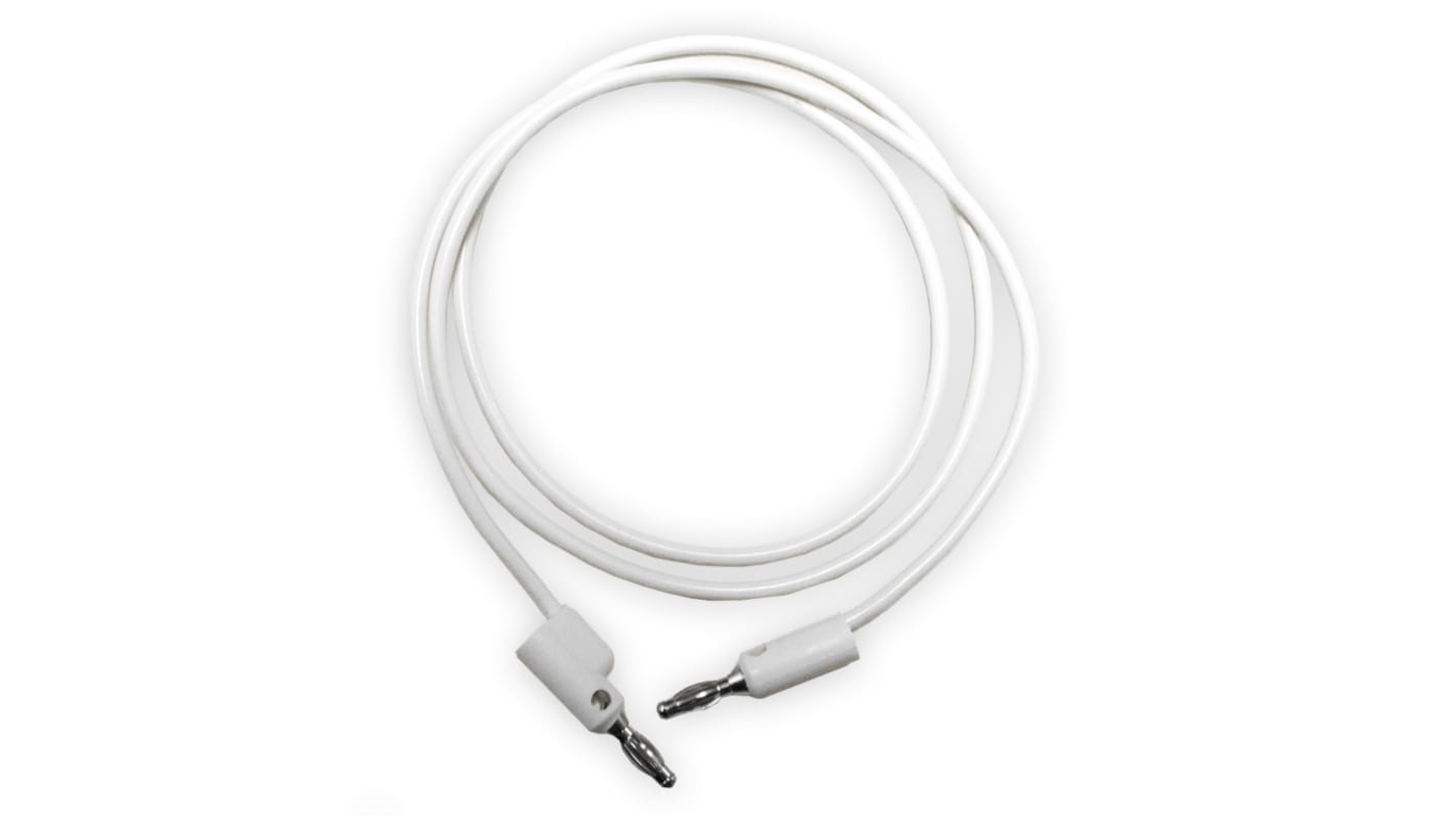 Mueller Electric 4 mmコネクタ用テストリード テストリード, 12インチ, 1kV, 15A, 白