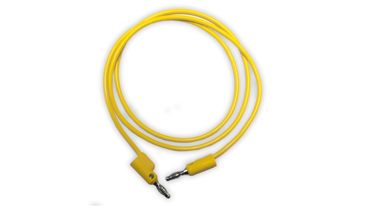 Mueller Electric Test Leads, 15A, 1kV, Yellow, 18in Lead Length