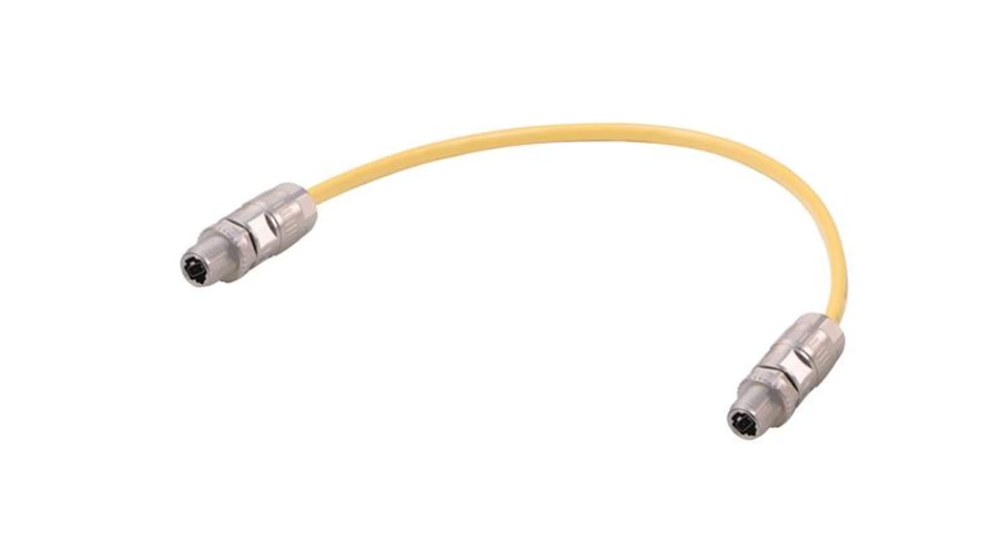 HARTING HARTING T1 Industrial Kabel 2-adrig, Stecker gerade / M12 Stecker gerade, Länge 1m