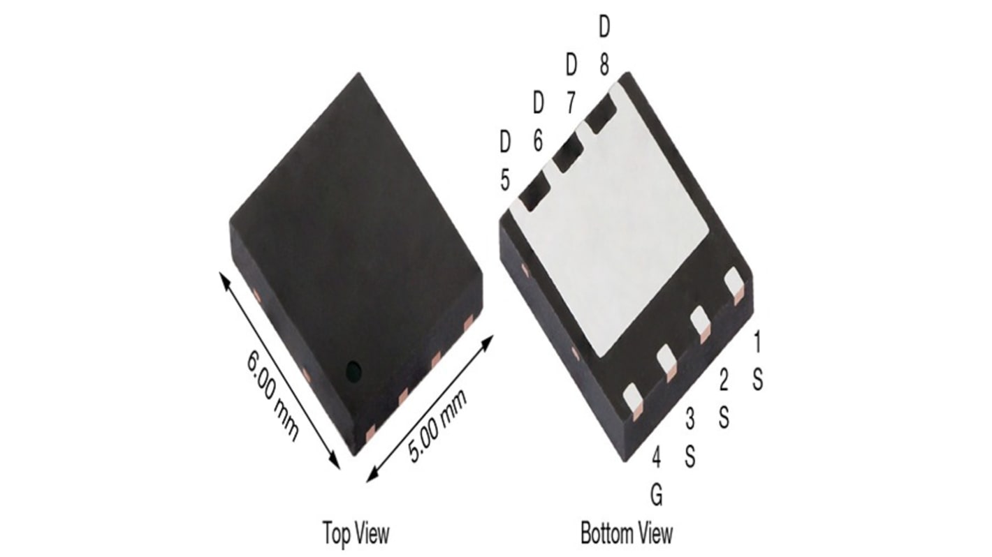 Silicon N-Channel MOSFET, 334 A, 60 V, 8-Pin SO-8 Vishay SIRS4600DP-T1-RE3